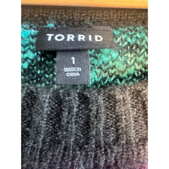 Torrid Peace Love Hope Vegan Cashmere Pullover Crew Sweater Size 1 - Picture 4 of 5